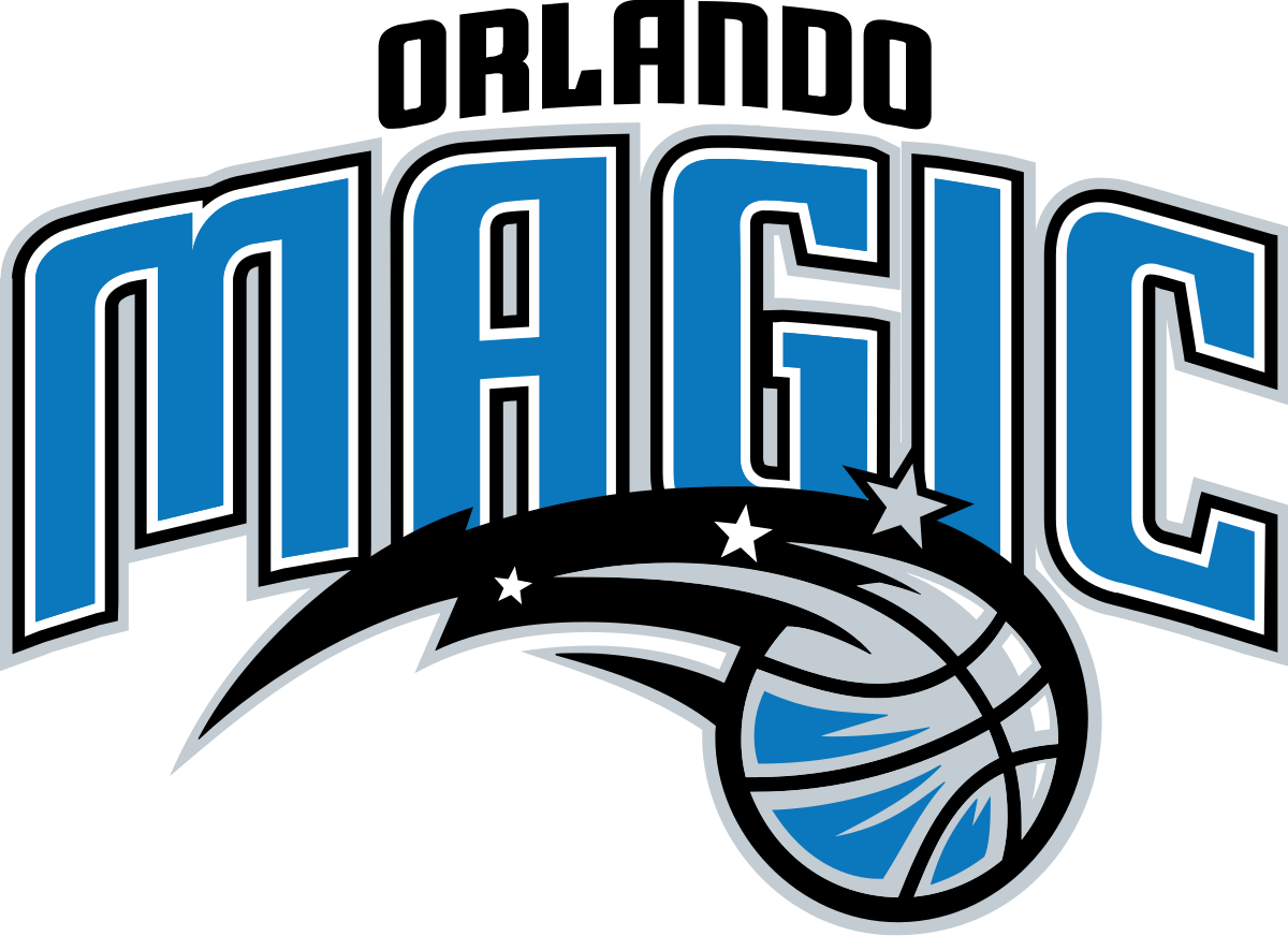 The Orlando Magic logo prominently displayed against a sleek black background.