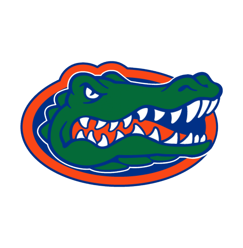 The Florida Gators logo on a white background, representing the university's athletic team.
