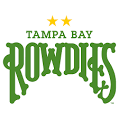 Tampa Bay Rowdies logo with a charter flight option to the Bahamas.