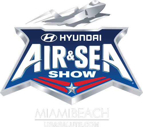 Hyundai air and sea show logo featuring charter flights to the Bahamas.