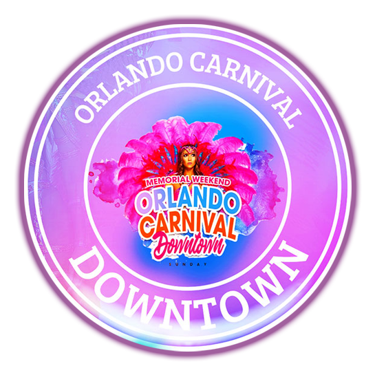 Orlando carnival downtown logo featuring a vibrant representation of the Bahamas.