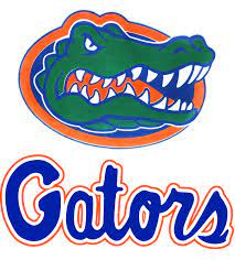 The florida gators logo on a white background, representing the team's spirit and dedication to excellence in sports.