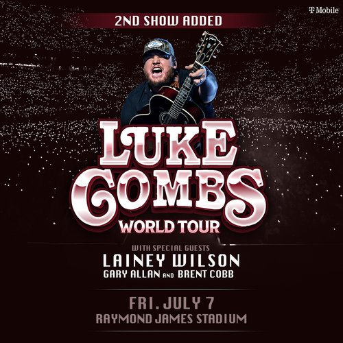 Luke Combs World Tour Charter Flights In Florida & Bahamas